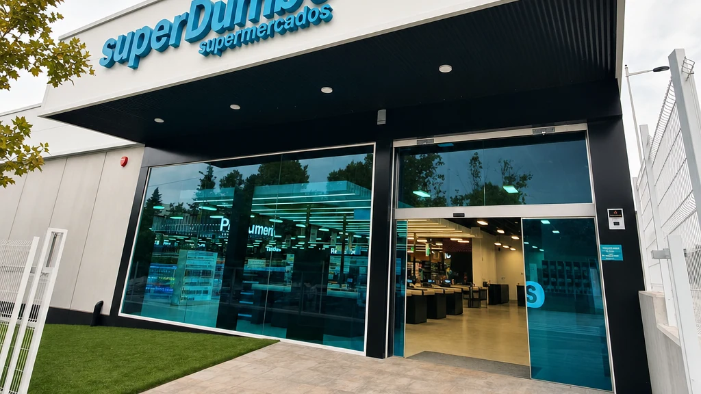 Fachada del nuevo supermercado Superdumbo inaugurado en la calle Serrerías de Molina de Se
