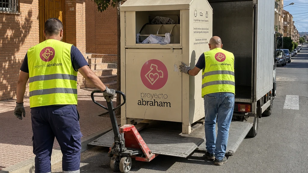 Contenedores de recogida de ropa usada retirados temporalmente en Molina de Segura