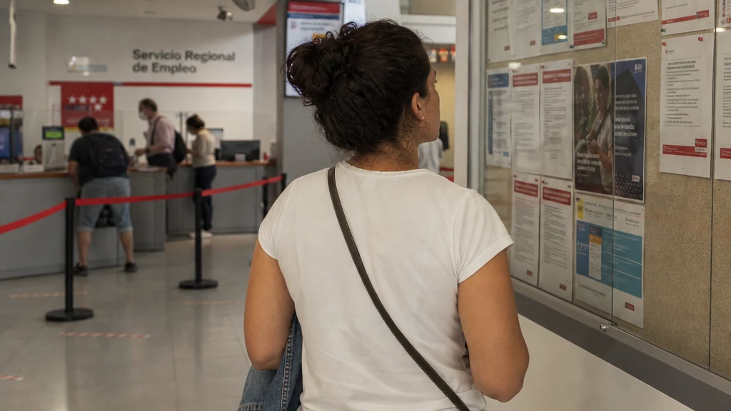 Imagen informativa sobre el aumento del paro y el descenso de afiliación en España durante