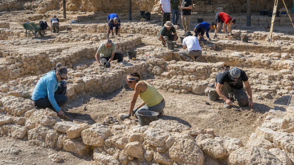 Voluntarios y equipo técnico durante el Campamento Nacional de Arqueología Medina Siyâsa e
