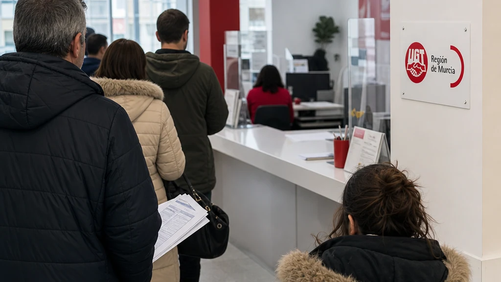 Imagen publicada junto a los datos de paro y contratación de agosto en la Región de Murcia