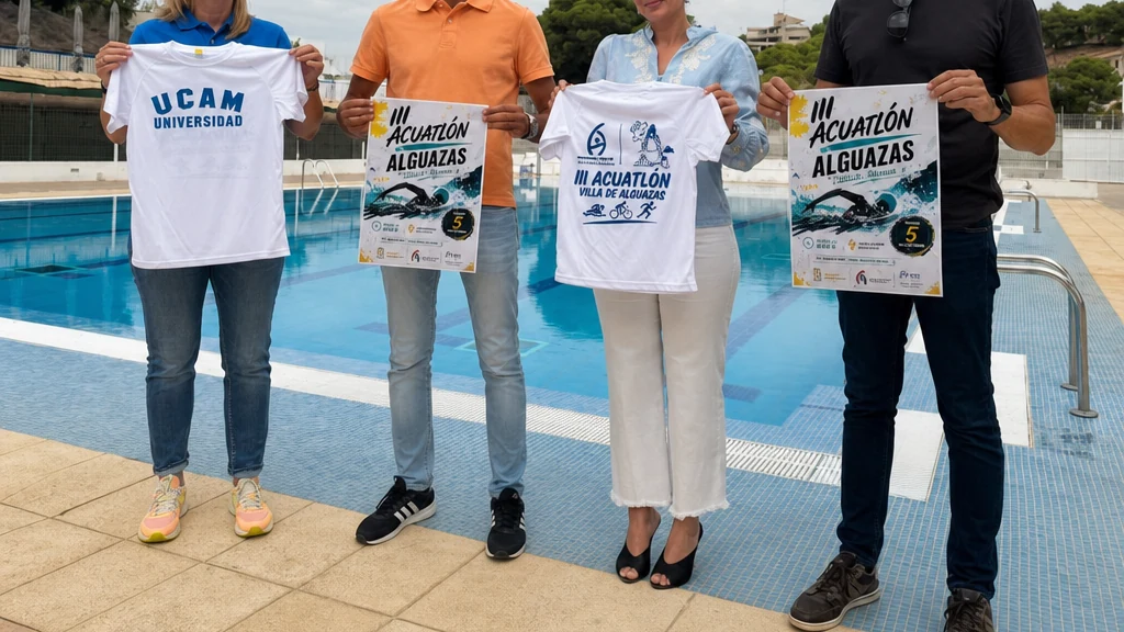 Imagen oficial del III Acuatlón Villa de Alguazas difundida por el Ayuntamiento de Alguaza