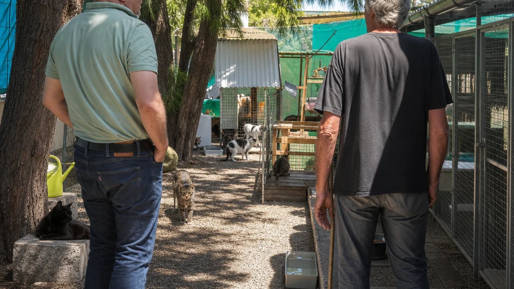 Gatos de una colonia felina atendida dentro del servicio municipal de protección animal de