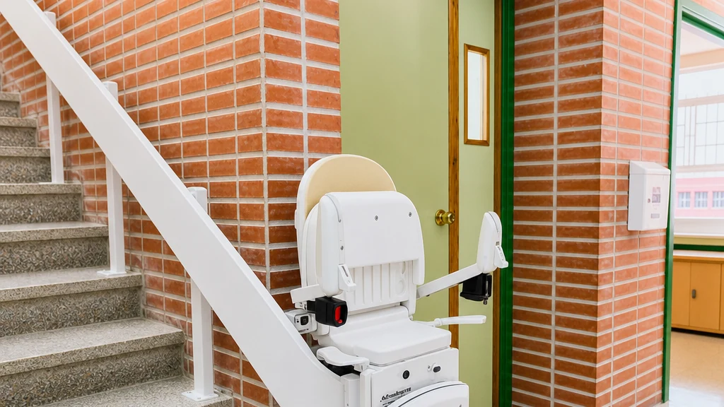 Silla salvaescaleras instalada en el CEIP Campo de Molina de El Fenazar