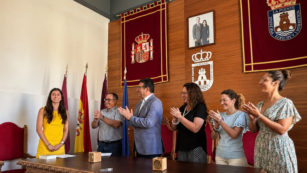 Iyana Fernández Colondrón durante su toma de posesión como tesorera del Ayuntamiento de Ci