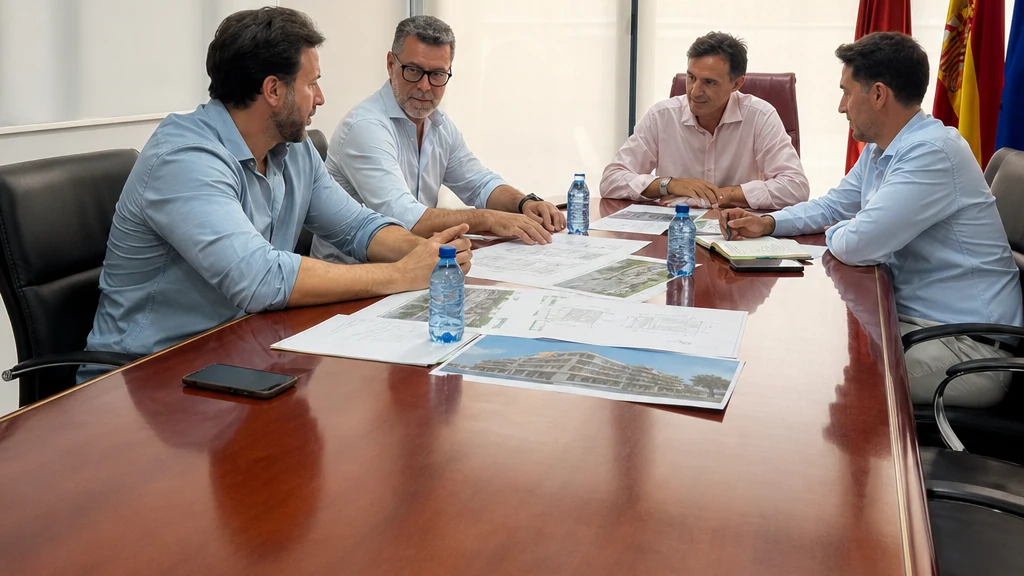 Jorge García Montoro y Antonio Miras durante la reunión preparatoria de Fecons 2026