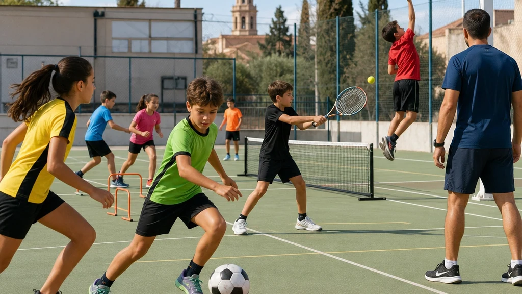 Actividad de multideporte para niños incluida en la información municipal de Alguazas sobr