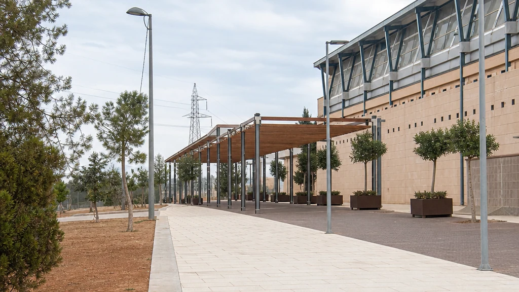 Obras de renovación de aceras en el acceso al Pabellón Serrerías de Molina de Segura