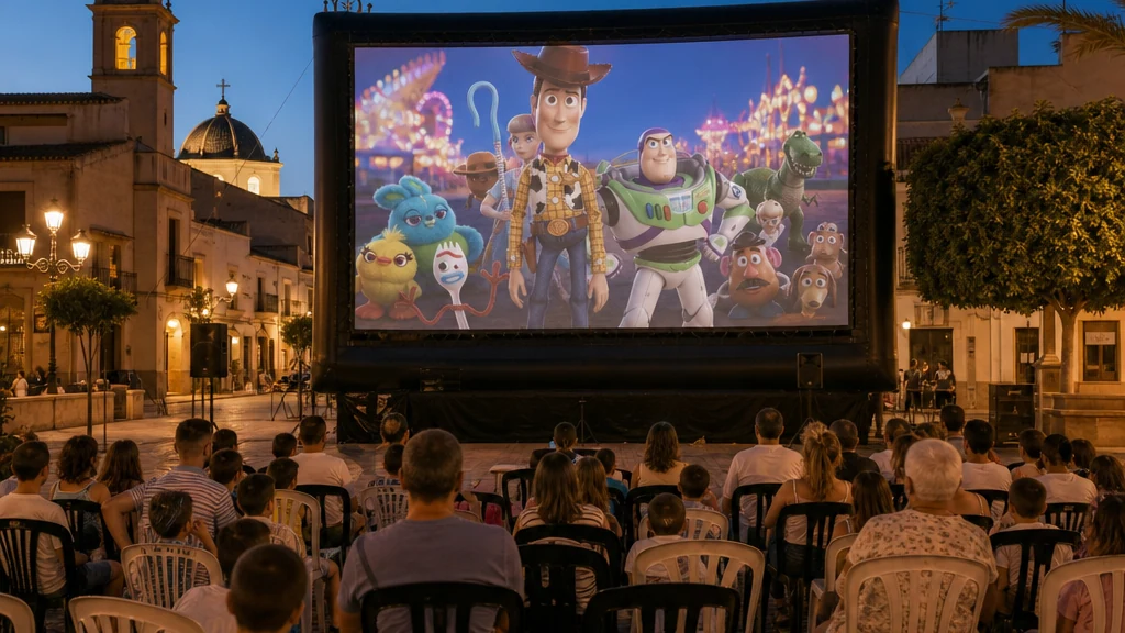 Cartel de la proyección de Toy Story 4 dentro del ciclo Un verano de cine de Ceutí