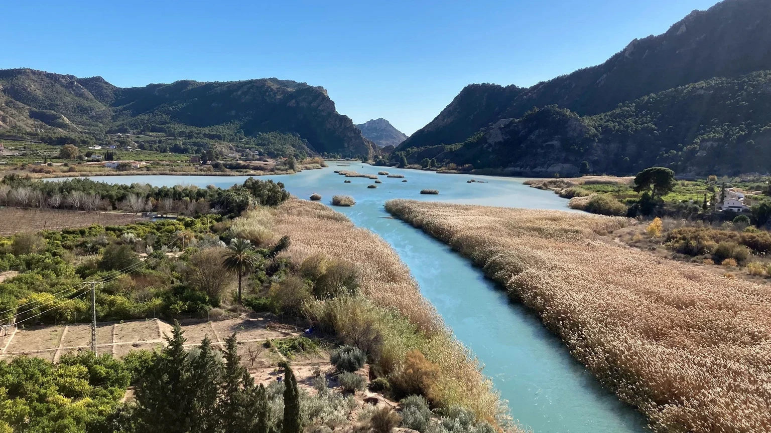 Paisaje del Valle de Ricote junto al río Segura