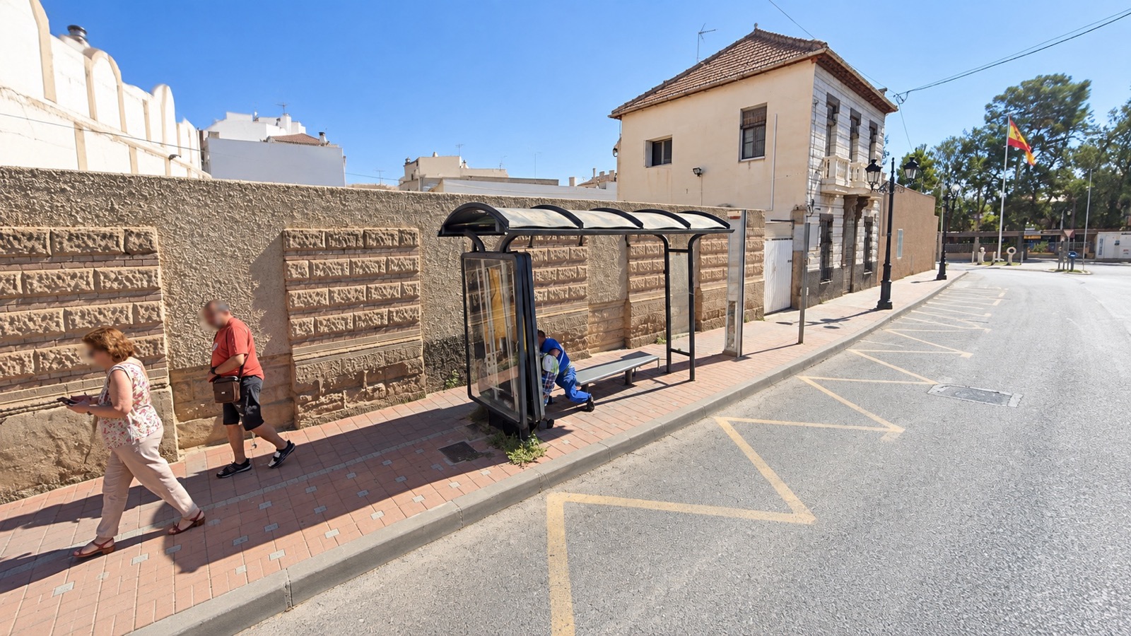 Parada de autobús de la avenida Daniel Ayala en Archena