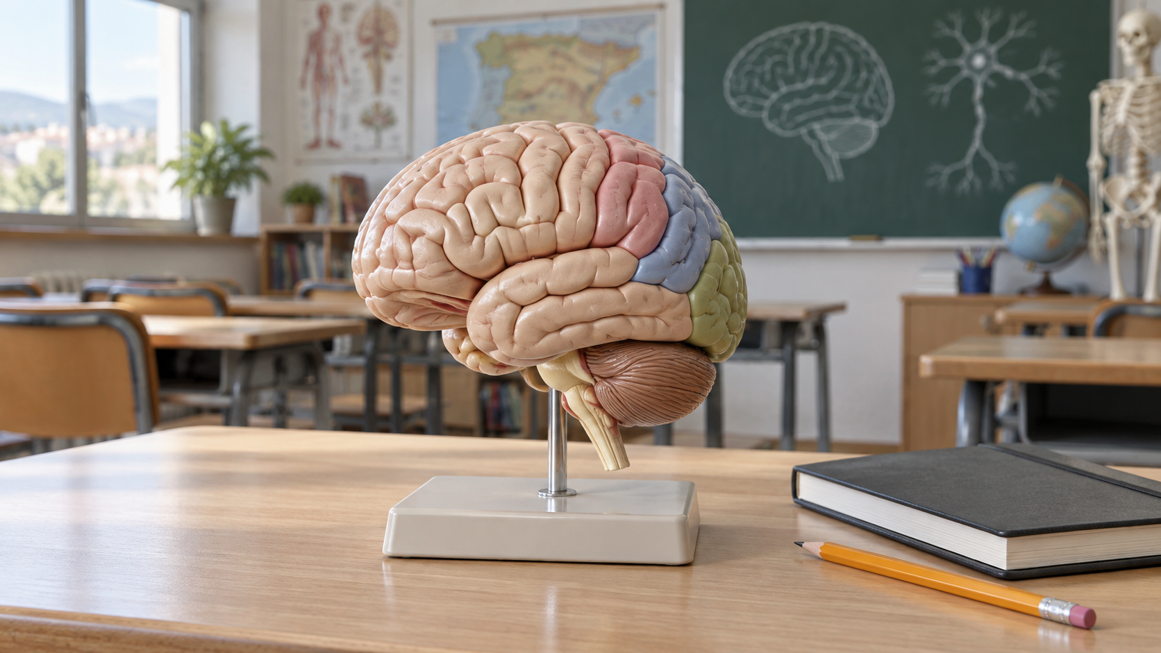 Imagen de recurso creada con IA sobre divulgación del cerebro; no representa la conferencia ni al ponente.