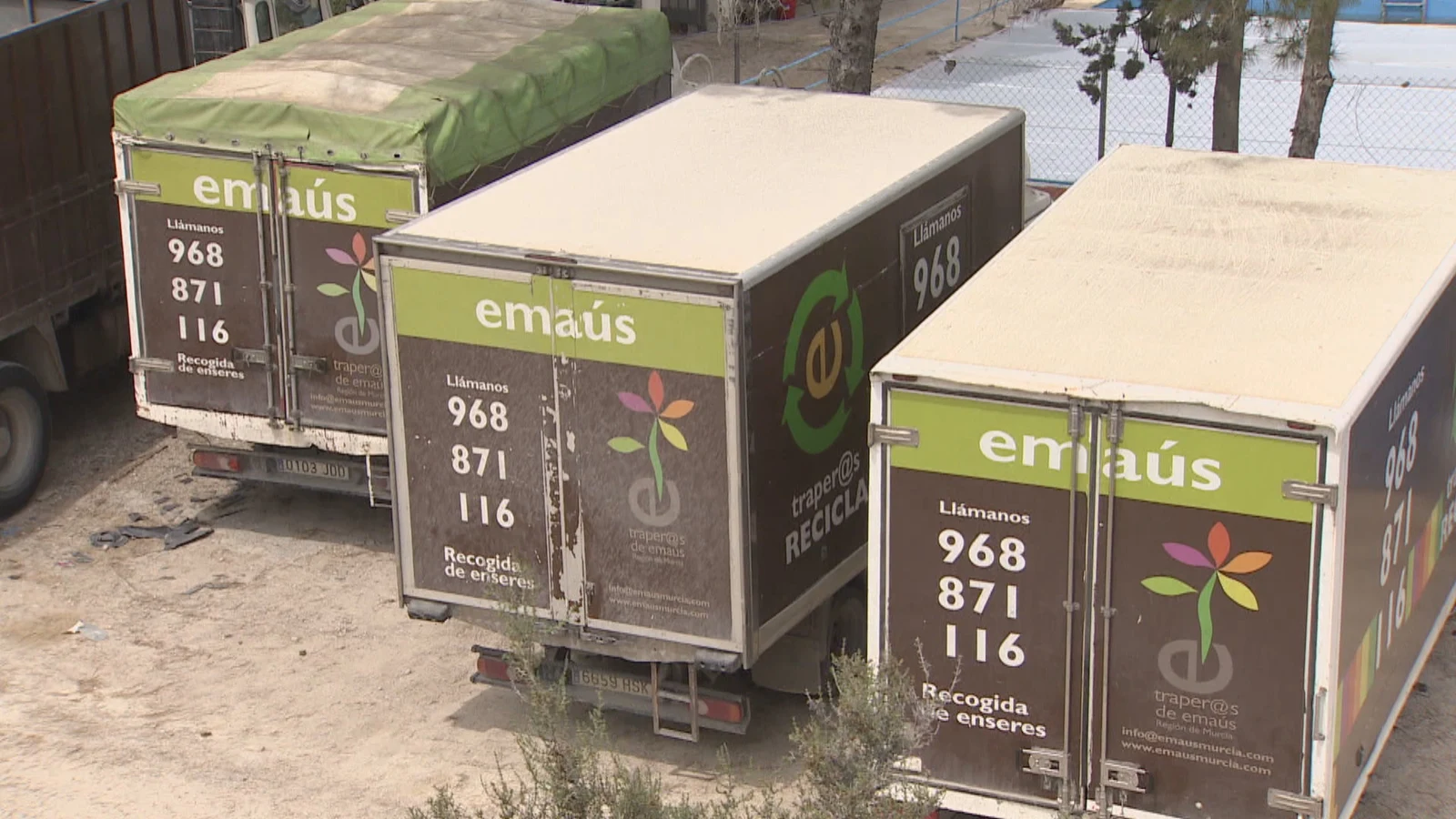 Camiones de recogida de Traperos de Emaús Región de Murcia