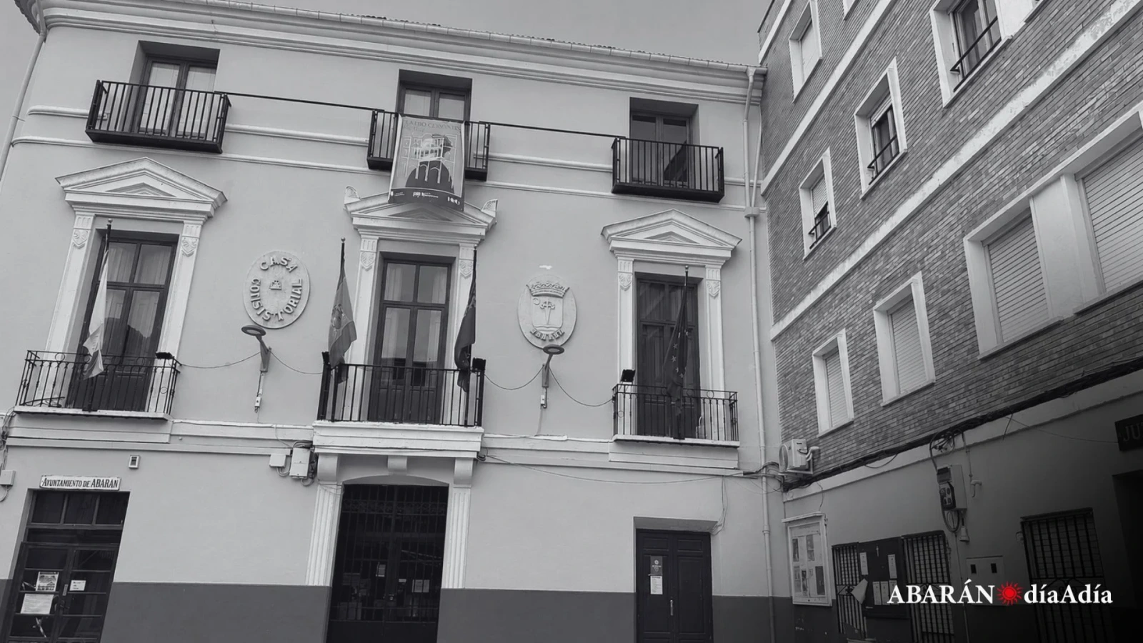 Fachada del Ayuntamiento de Abarán, donde se ha convocado el minuto de silencio