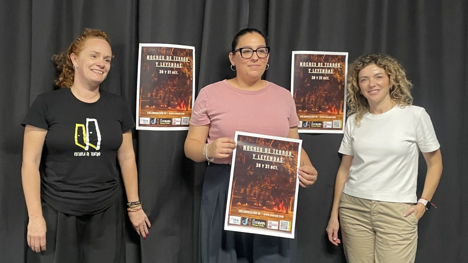 Tres participantes presentan los carteles de Noches de terror y leyendas en Cieza