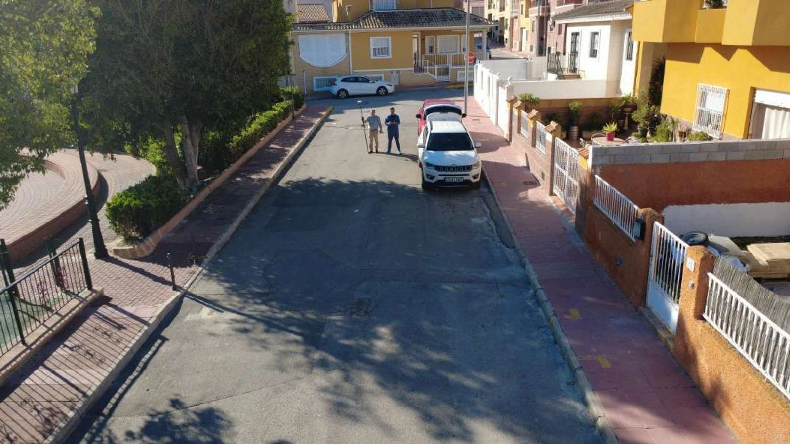 Calzada y aceras del ámbito de actuación en Villanueva del Río Segura, en una fotografía del proyecto municipal