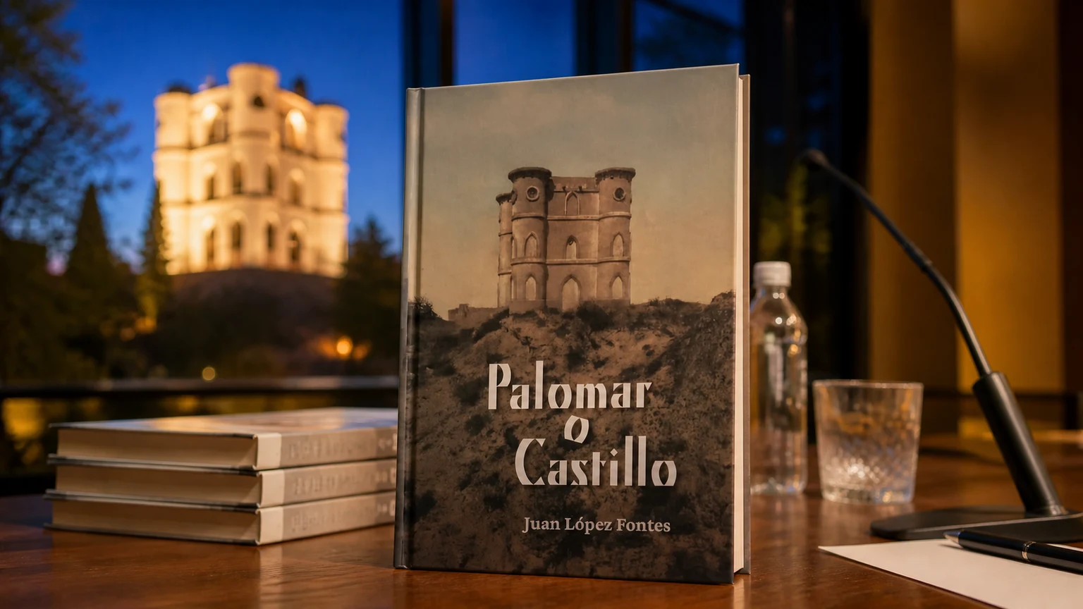 Libro “Palomar o Castillo” de Juan López Fontes con el Castillo de Don Mario de Archena al fondo