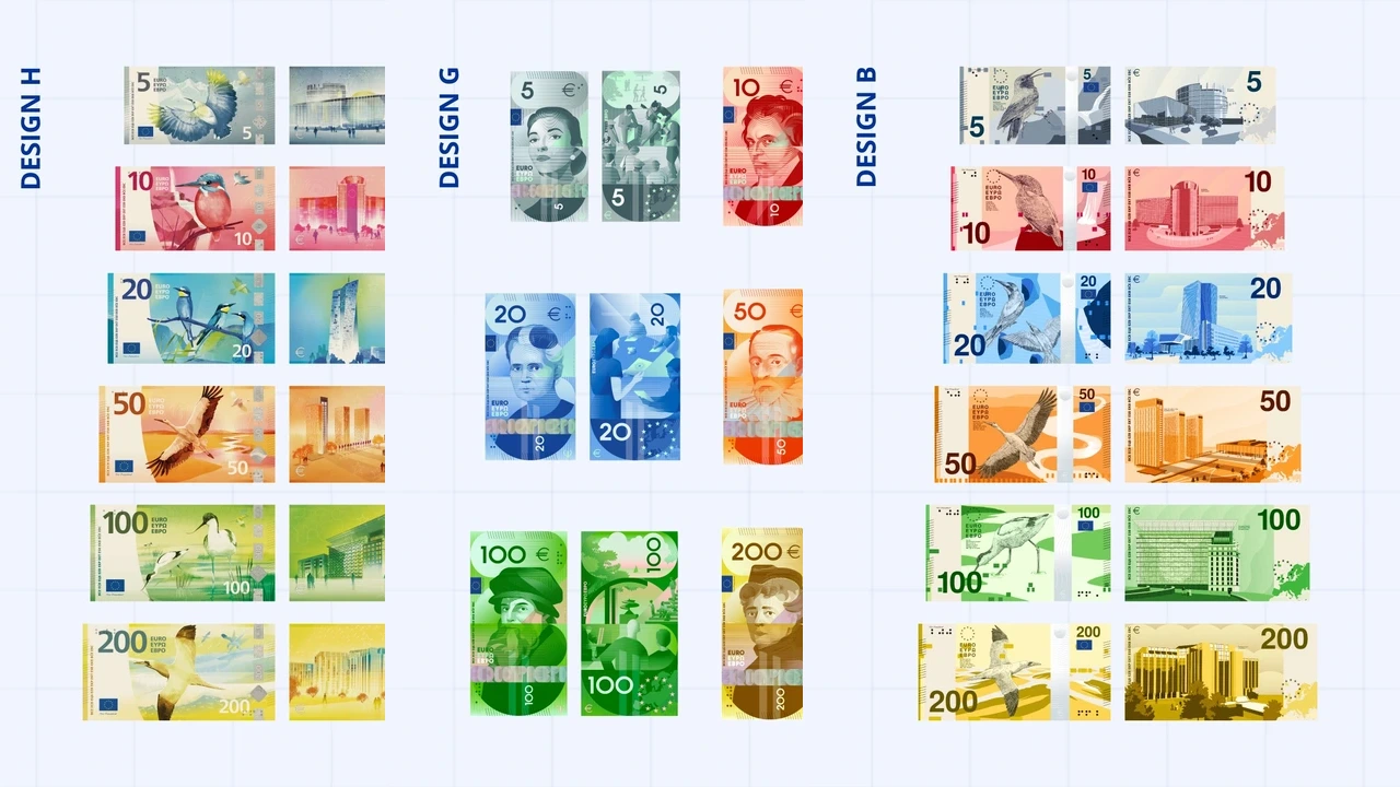 Propuestas finalistas para los futuros billetes de euro