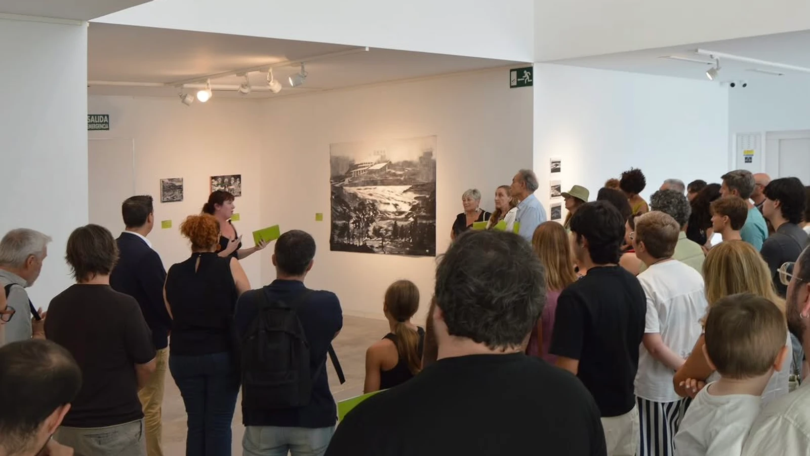 Público durante una visita guiada en una sala de exposiciones de la Fundación Pedro Cano