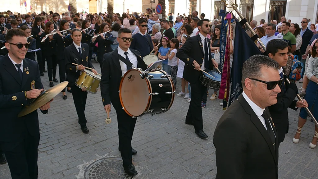 Músicos de la Banda Municipal de Cieza durante una actuación vinculada al conflicto por la